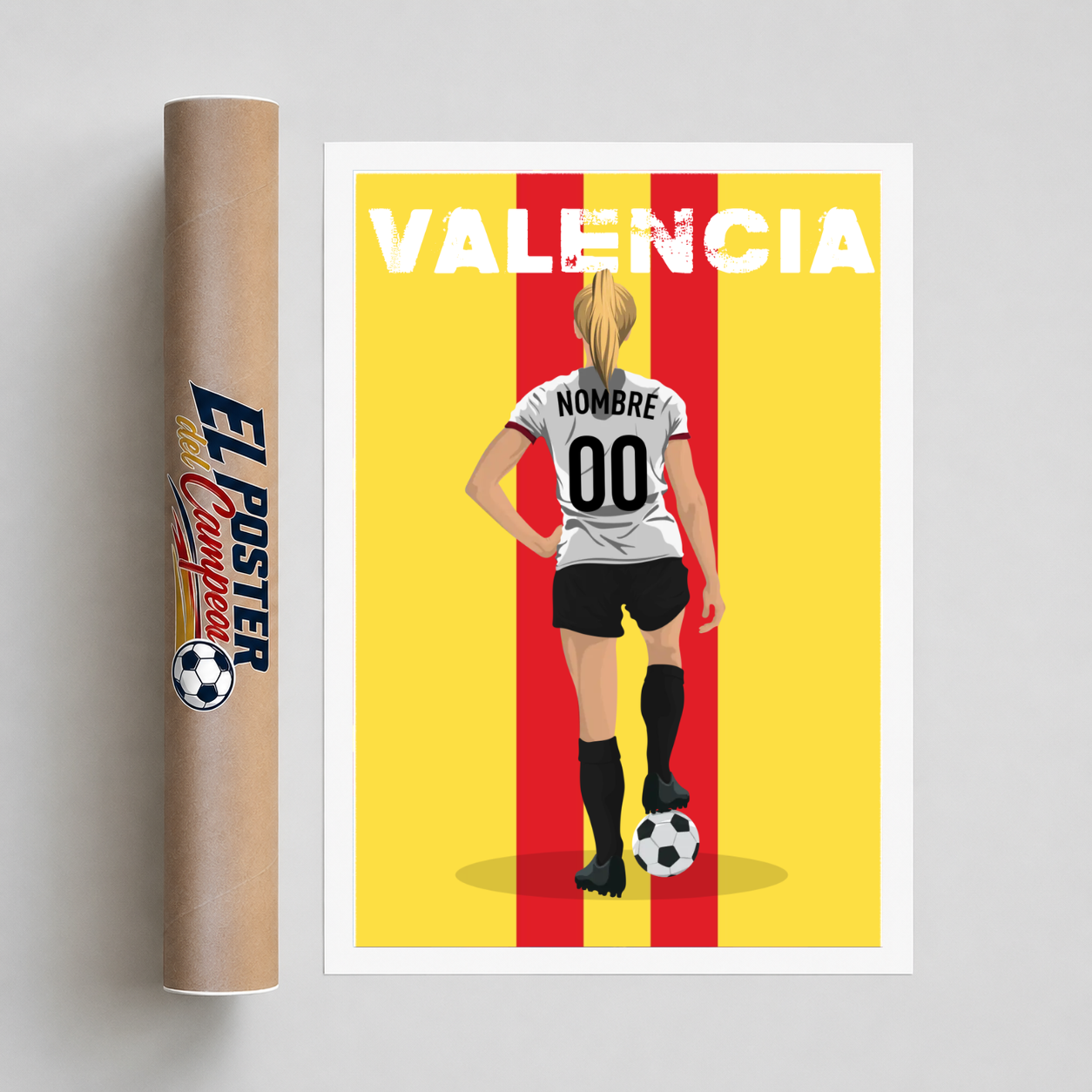 Póster de fútbol - Adulto Personalizado Valencia