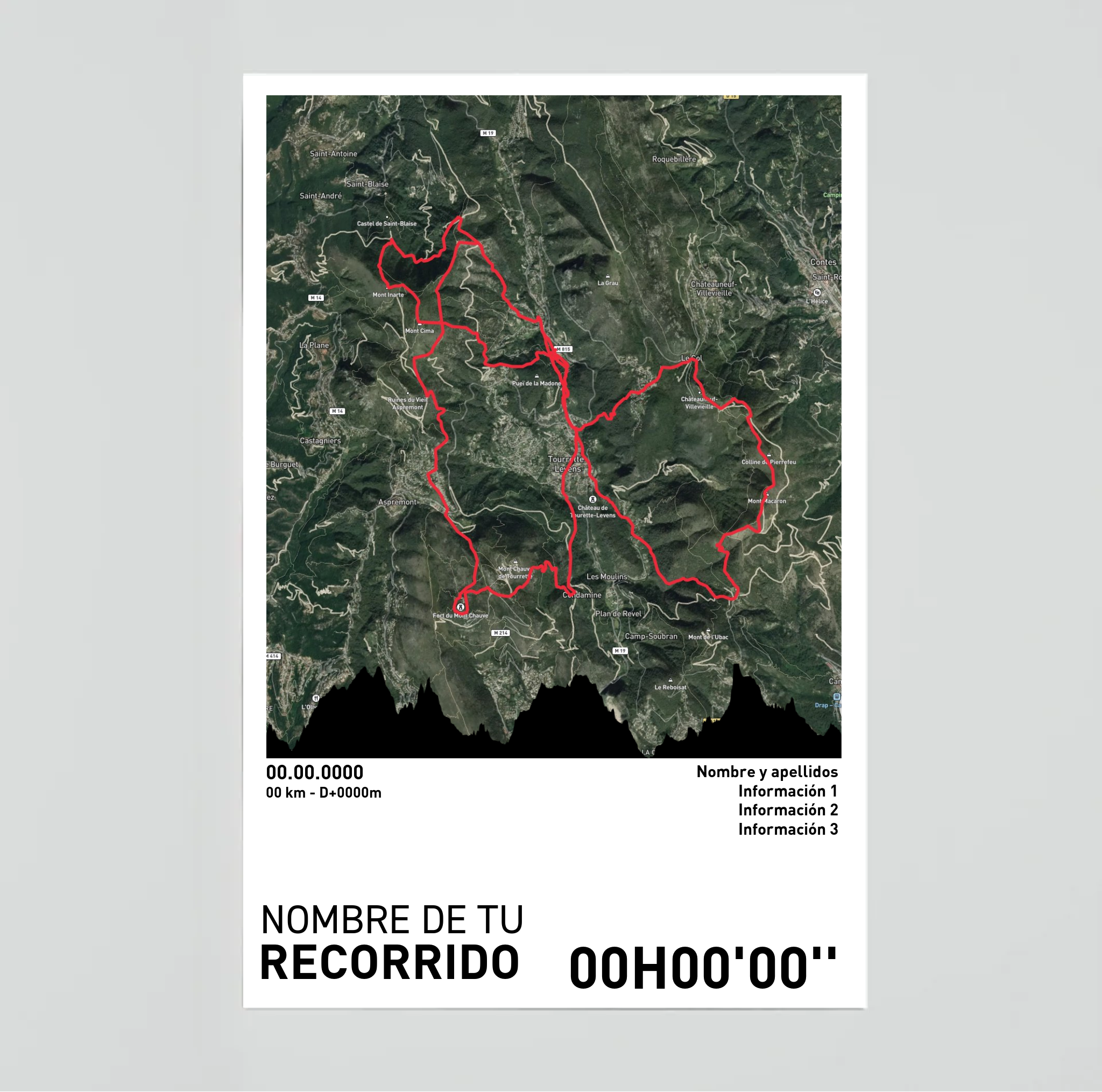 Póster de Running - Tu recorrido personalizado
