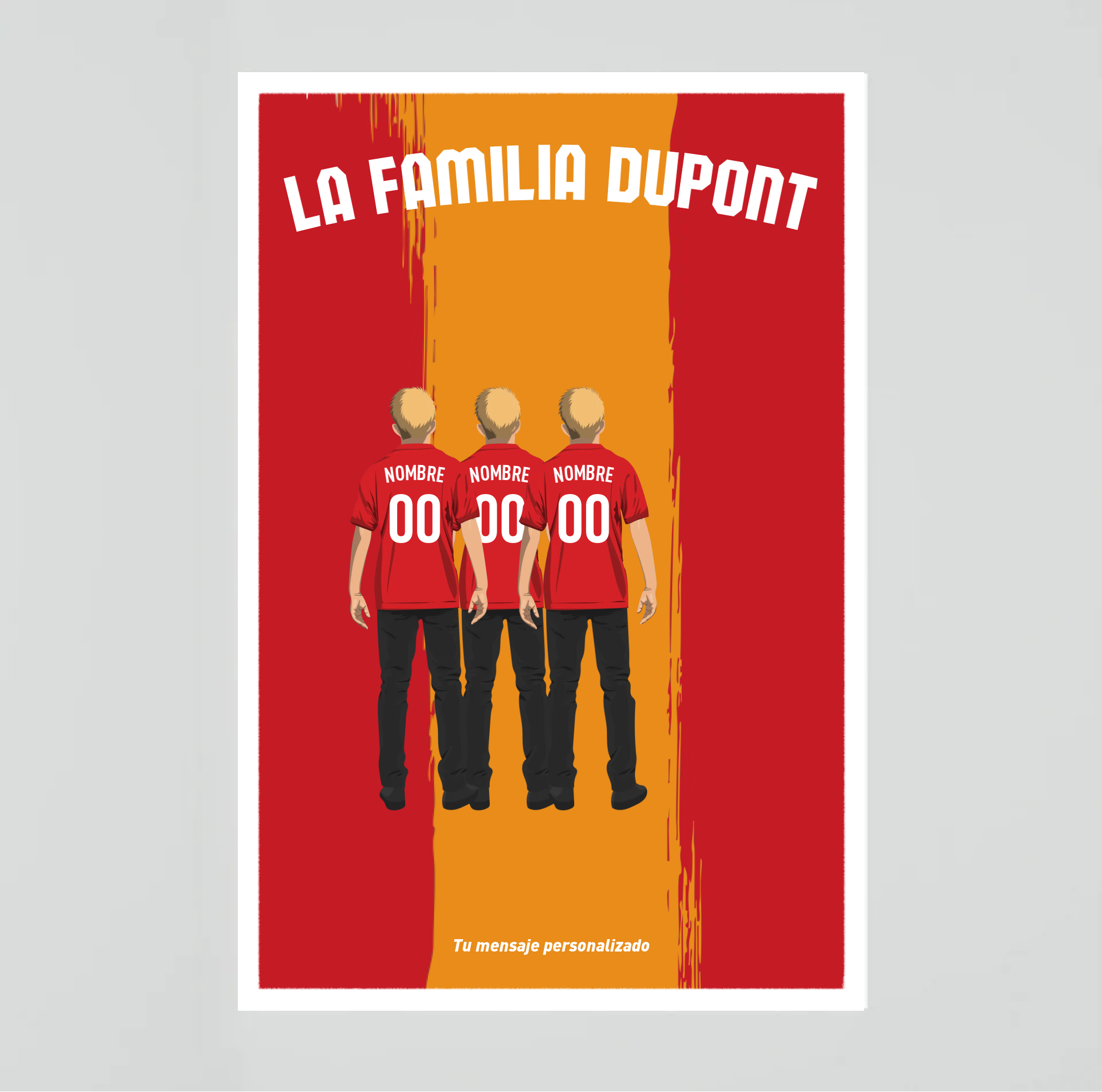 Póster de Fútbol - Familia Personalizada