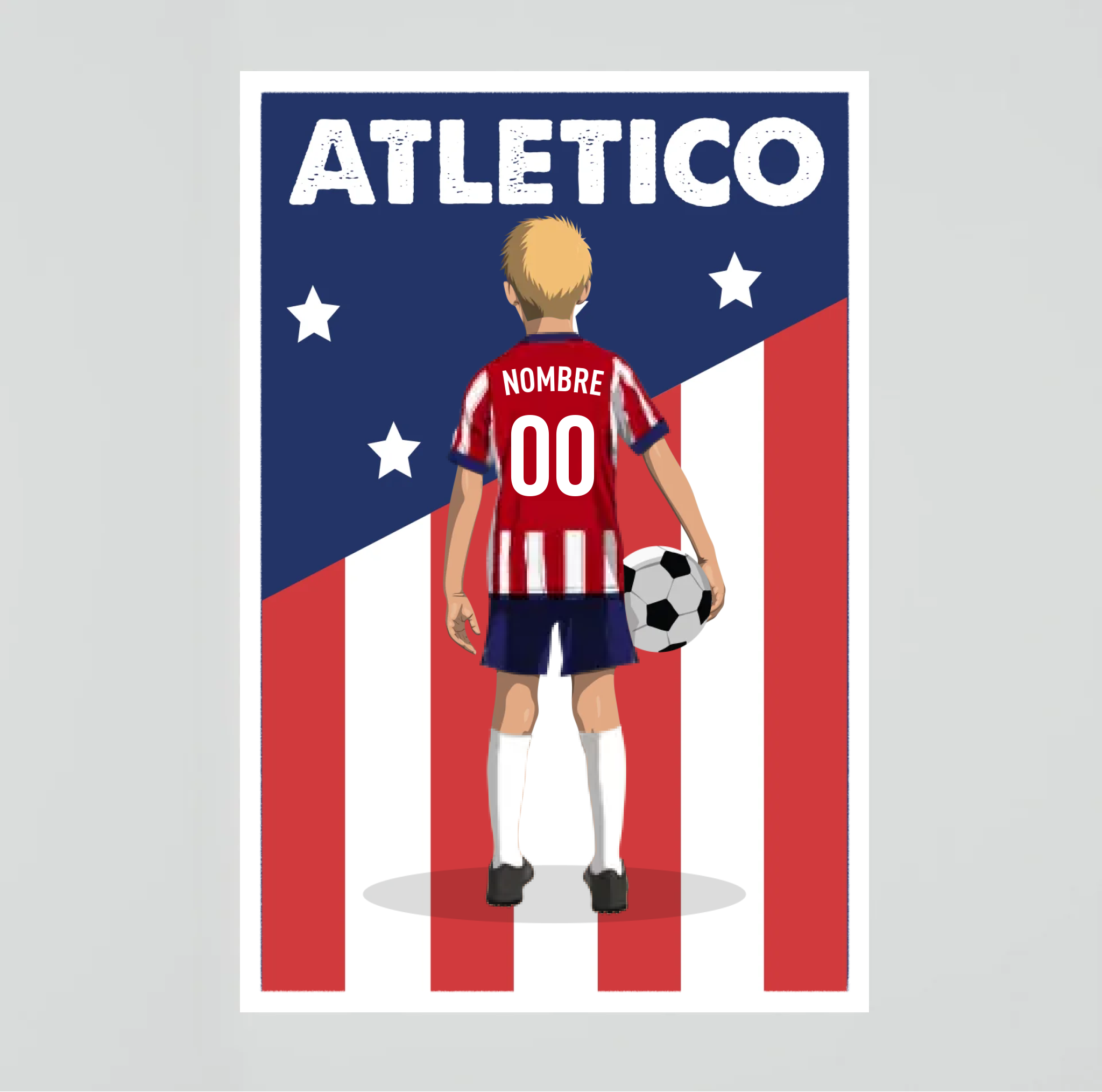 Niño Personalizado Fútbol Atlético