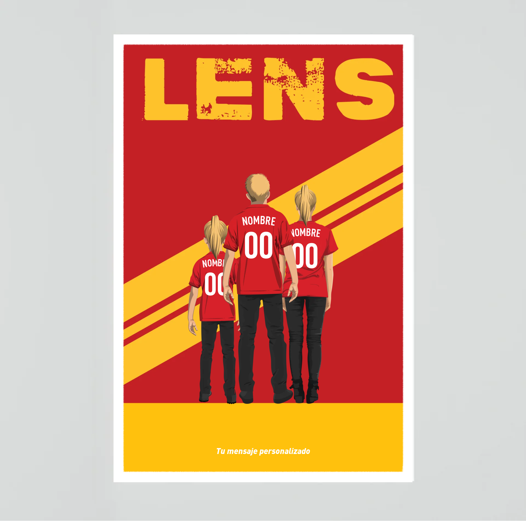 Póster de Fútbol - Familia Personalizada
