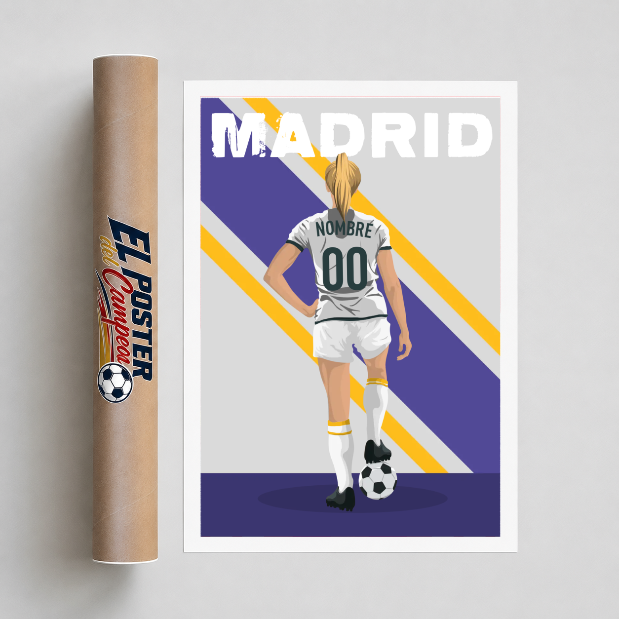 Póster de fútbol - Adulto Personalizado Madrid