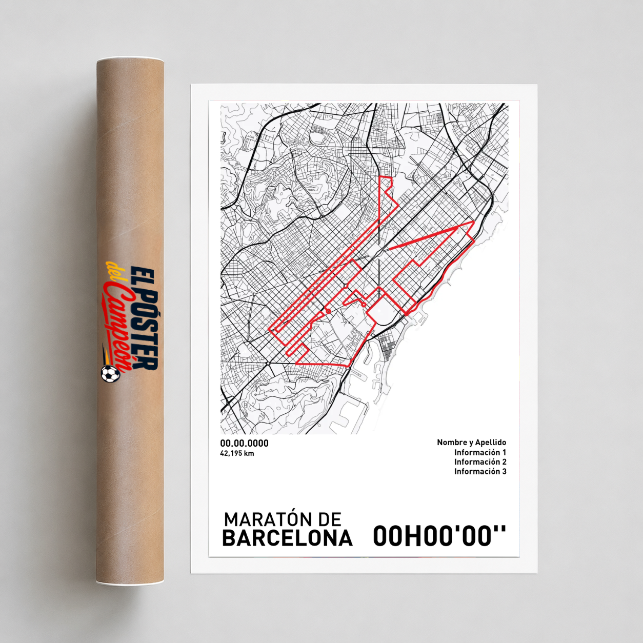 Póster de Running - Maratón de Barcelona