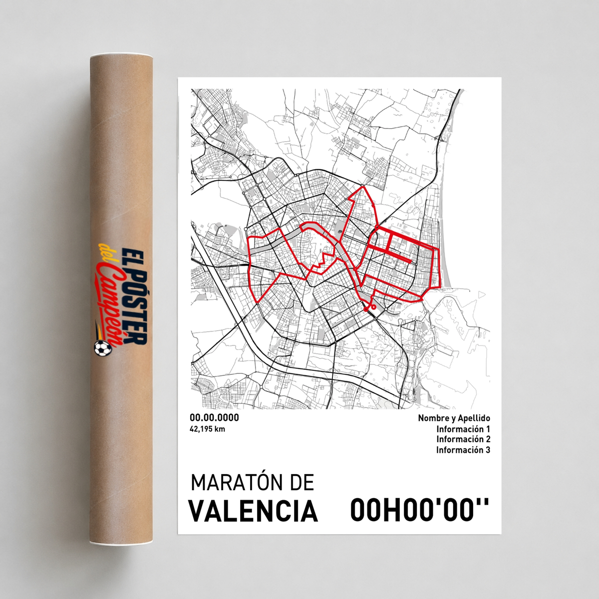 Póster de Running - Maratón de Valencia