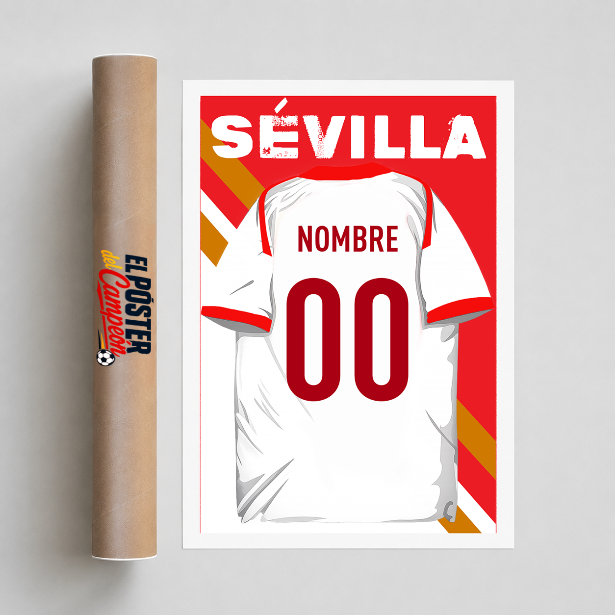 Póster de Fútbol - Camiseta Personalizada Sevilla