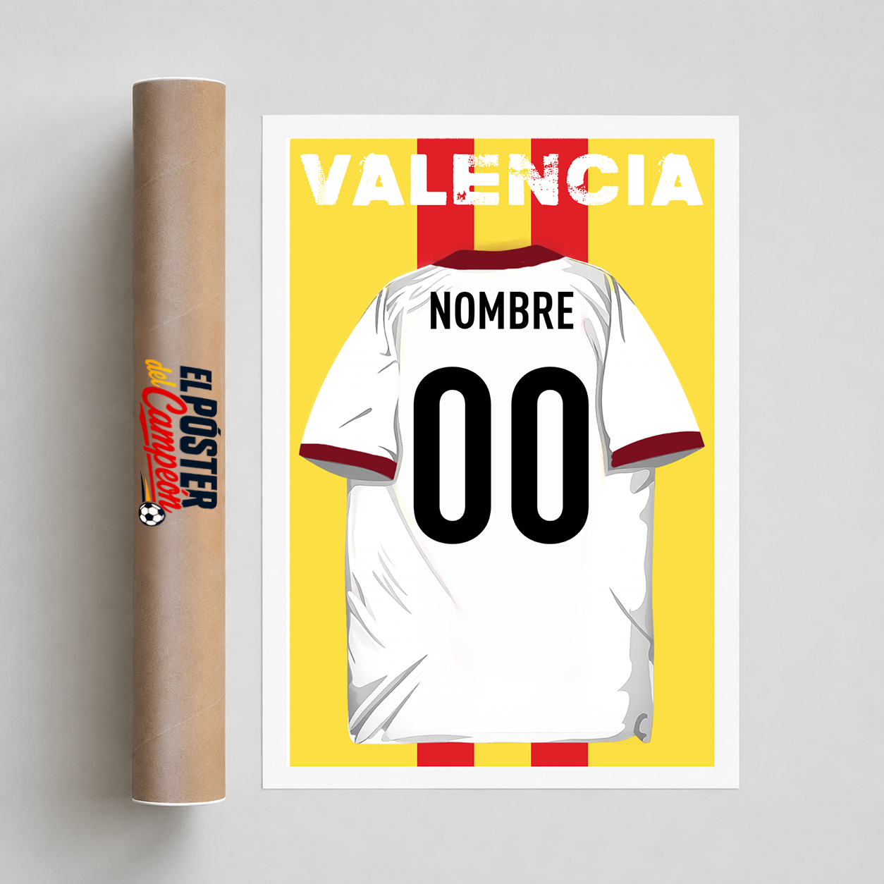 Póster de Fútbol - Camiseta Personalizada Valencia