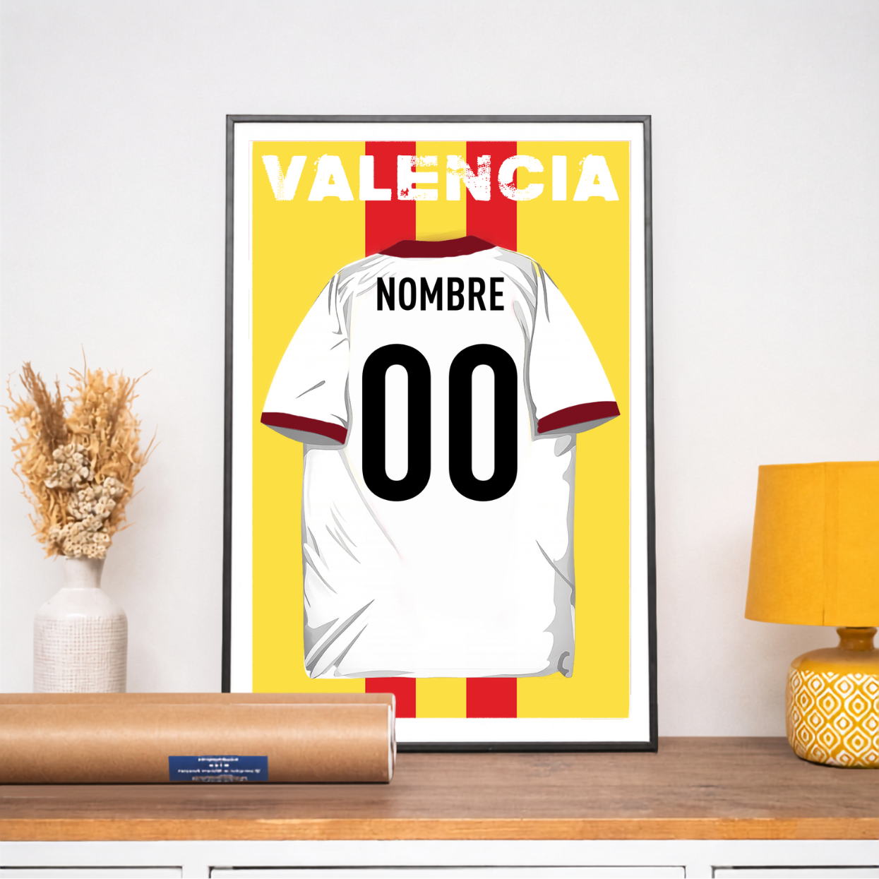 Póster de Fútbol de Valencia - Camiseta Personalizada