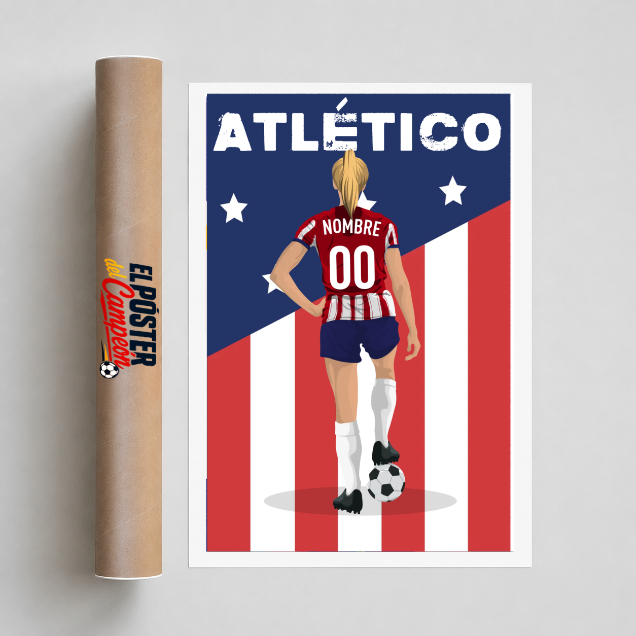 Póster de fútbol - Adulto Personalizado Atlético