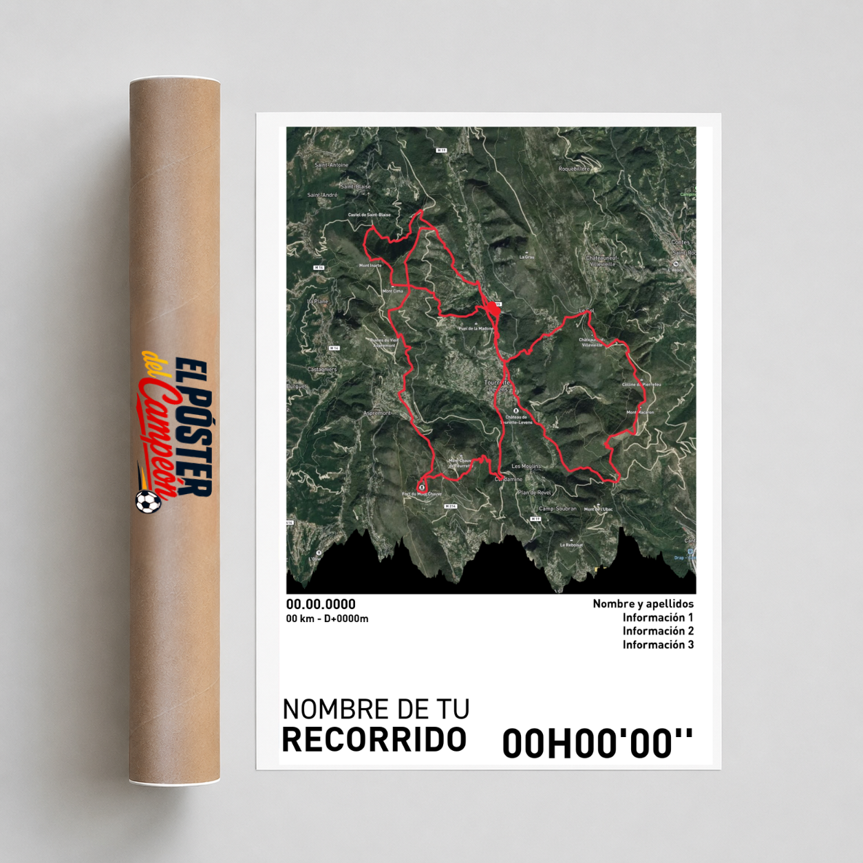 Póster de Running - Tu recorrido personalizado