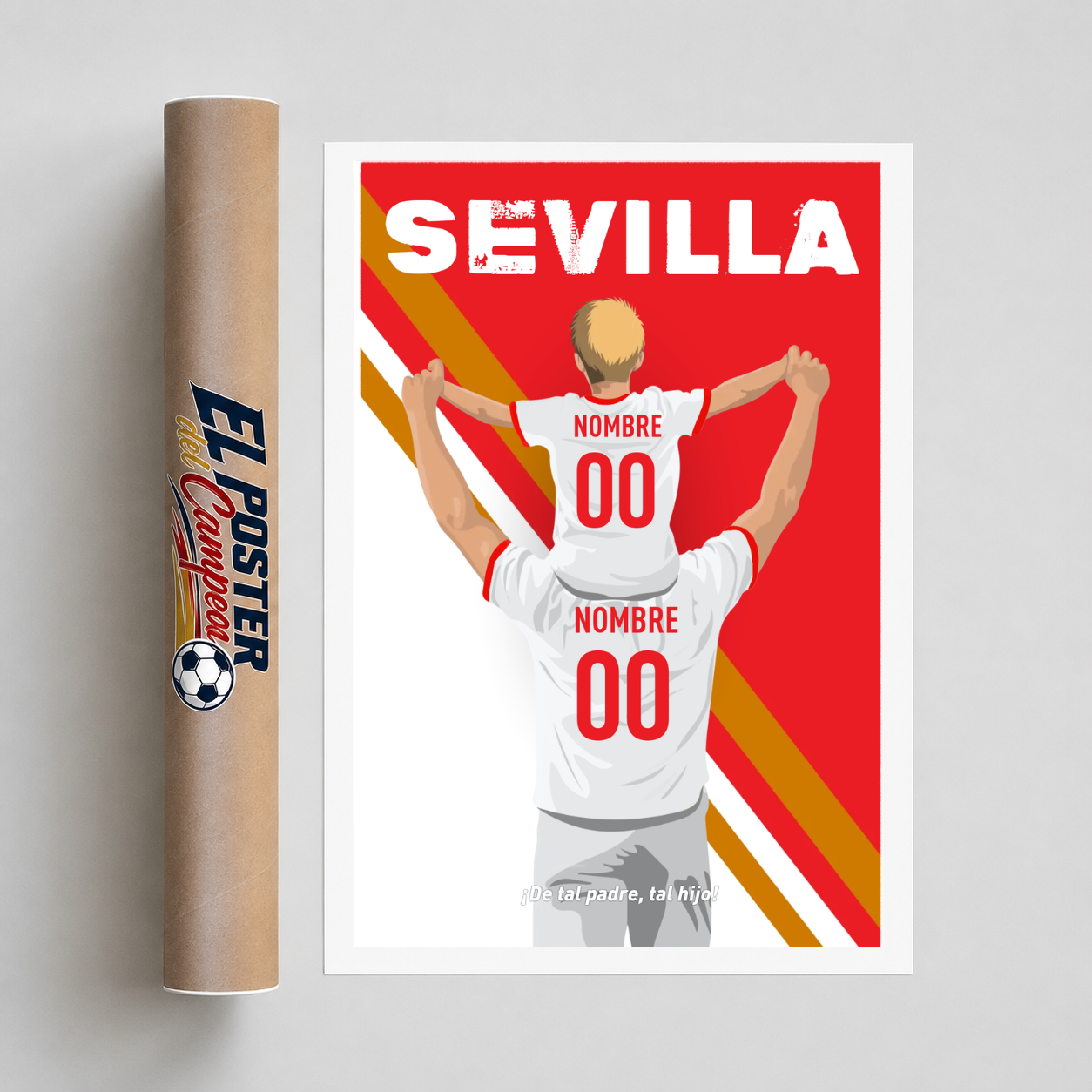 Póster de Sevilla - Padre e hijo personalizado