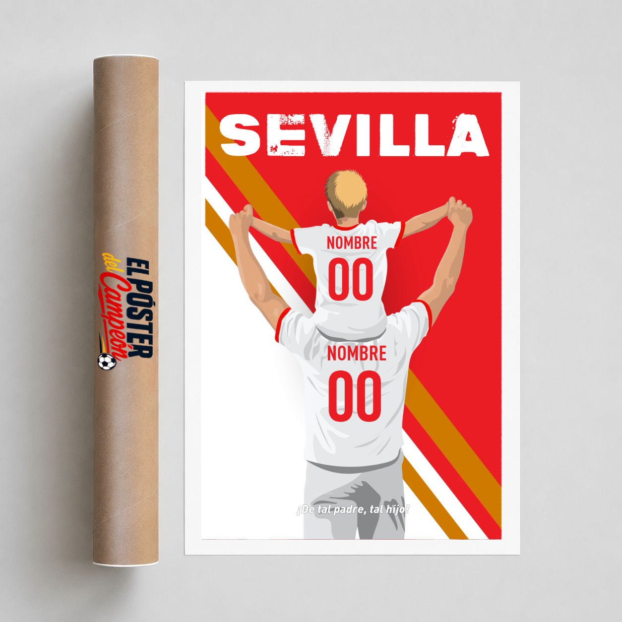 Póster Personalizado - Padre e hijo Sevilla
