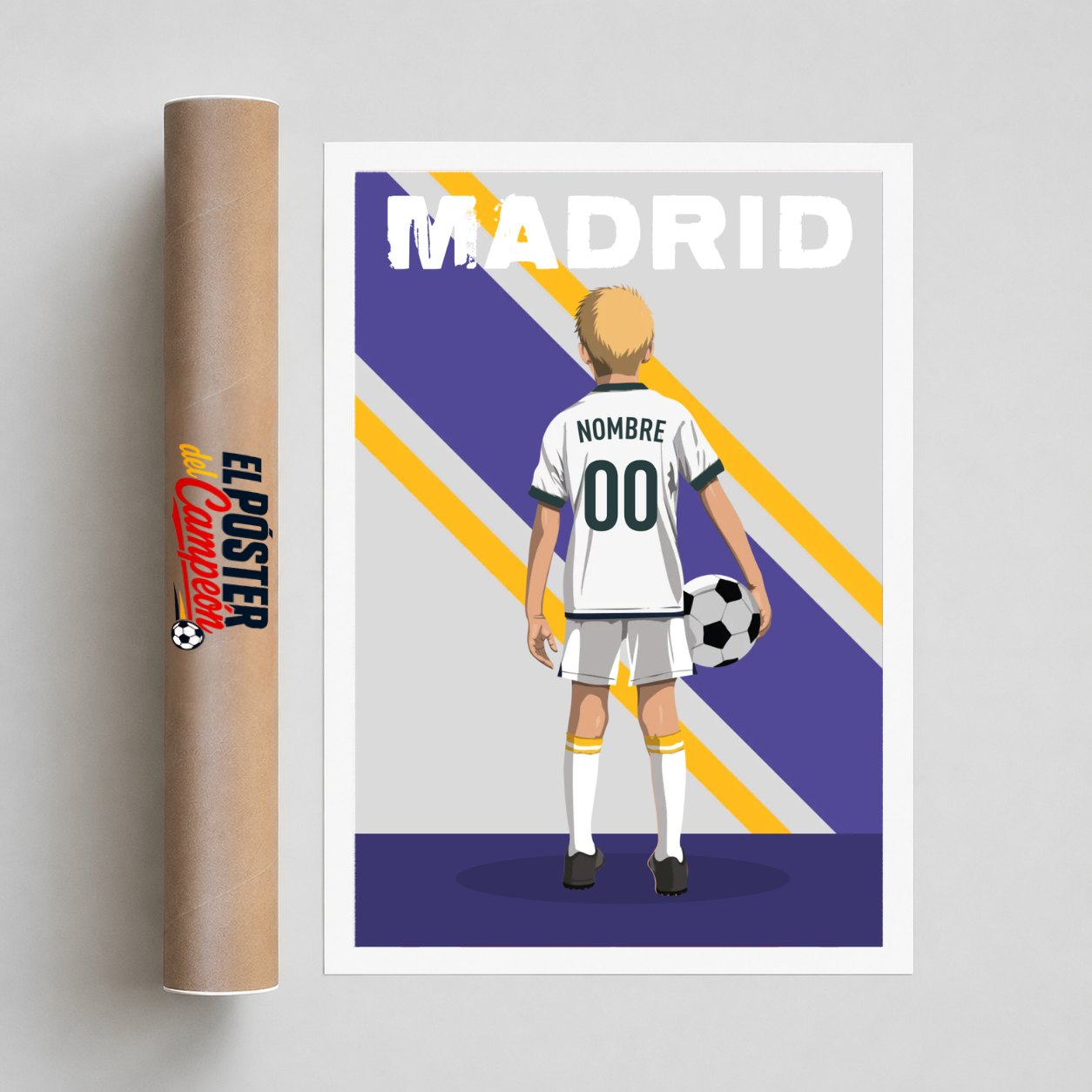 Póster de fútbol - Niño Personalizado Madrid