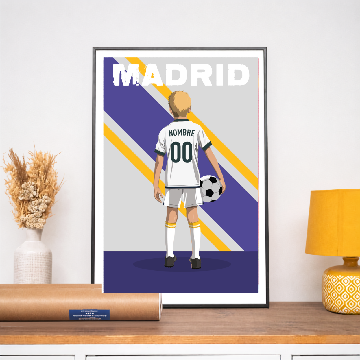 Póster de fútbol - Niño Personalizado Madrid