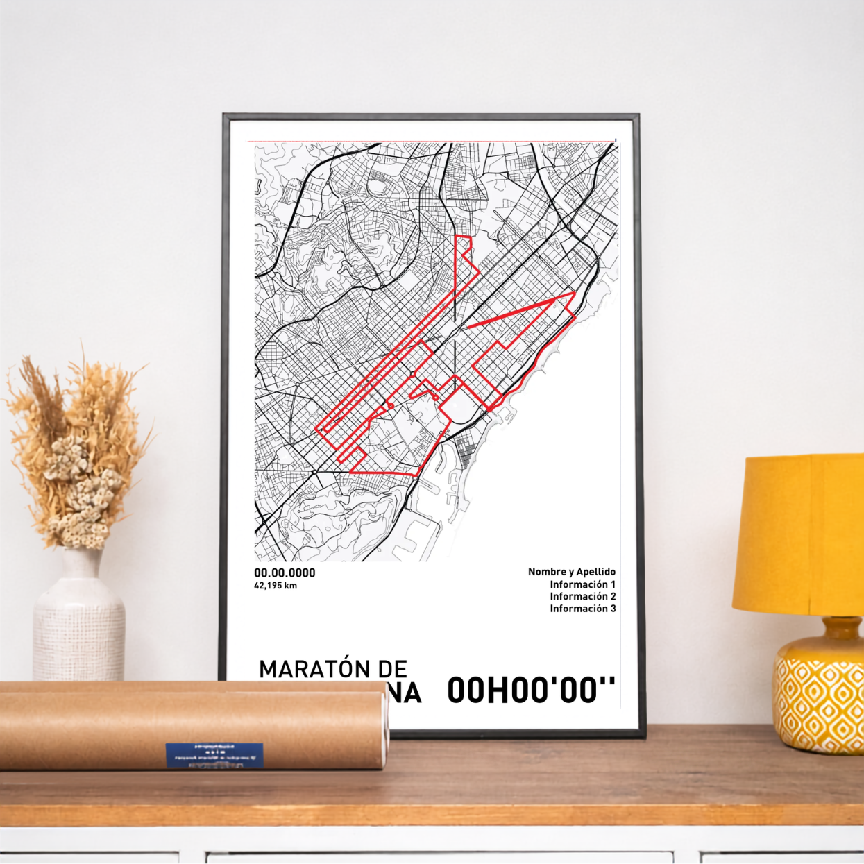Póster de Running - Maratón de Barcelona