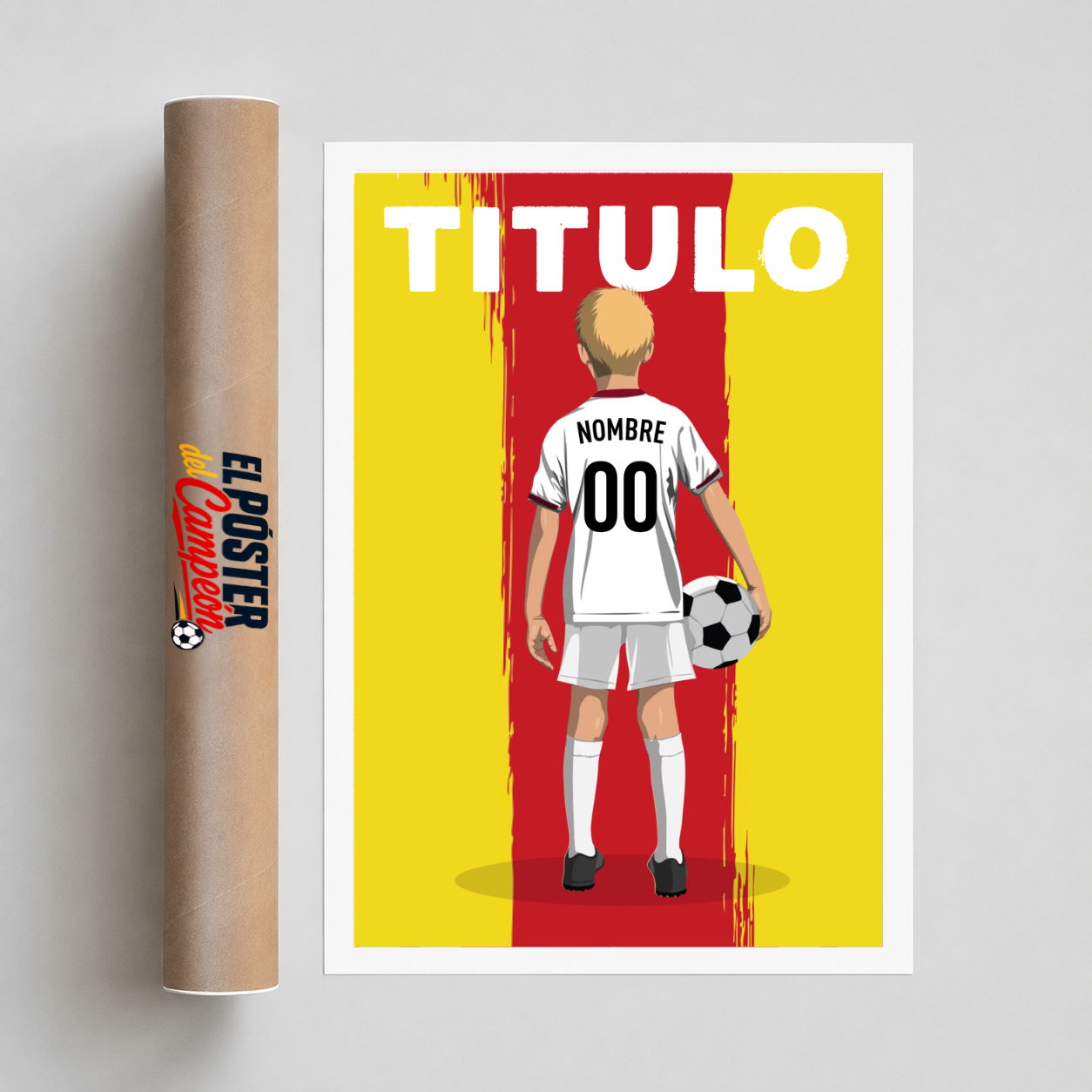 Póster de fútbol - Niño Personalizado (Genérico)