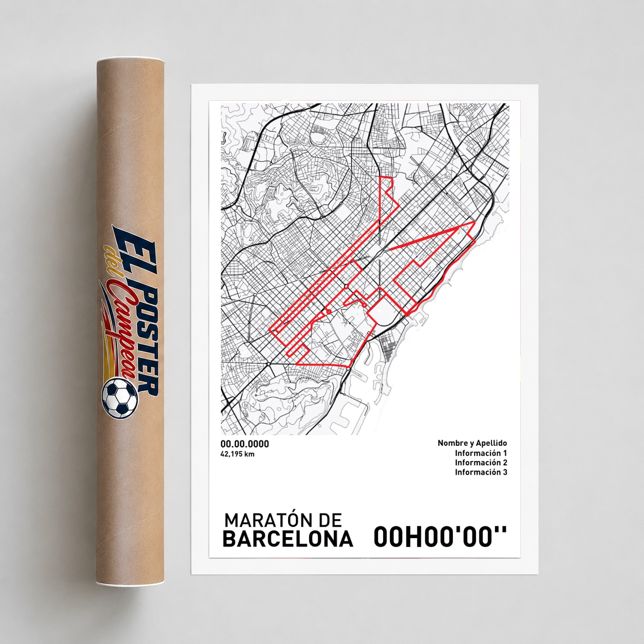 Póster de Running - Maratón de Barcelona