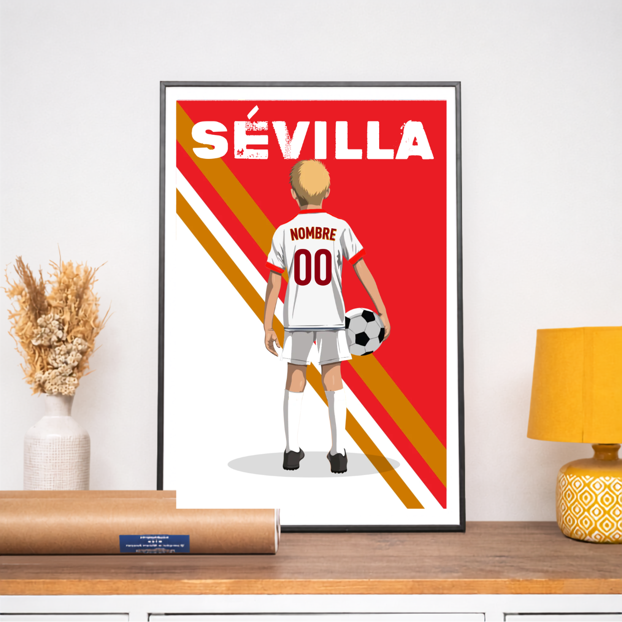 Póster de fútbol - Niño Personalizado Sevilla