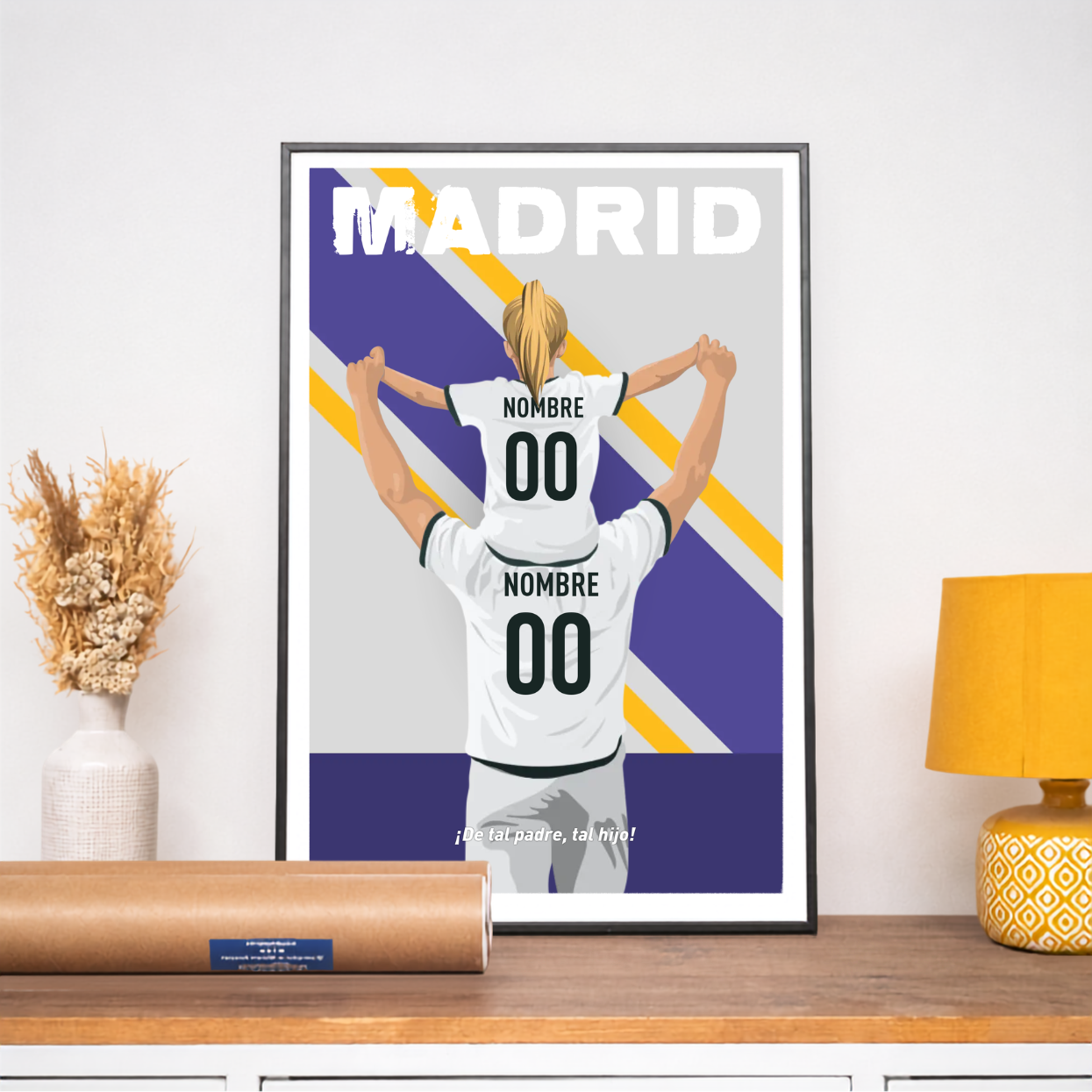 Póster de Madrid - Padre e hijo personalizado