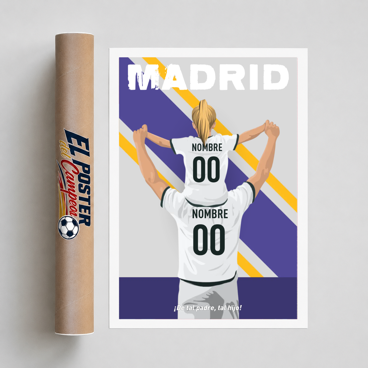 Póster de Madrid - Padre e hijo personalizado