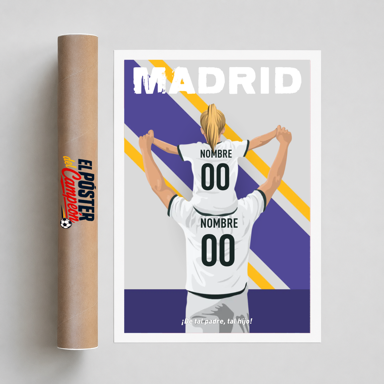 Póster Personalizado - Padre e hijo Madrid