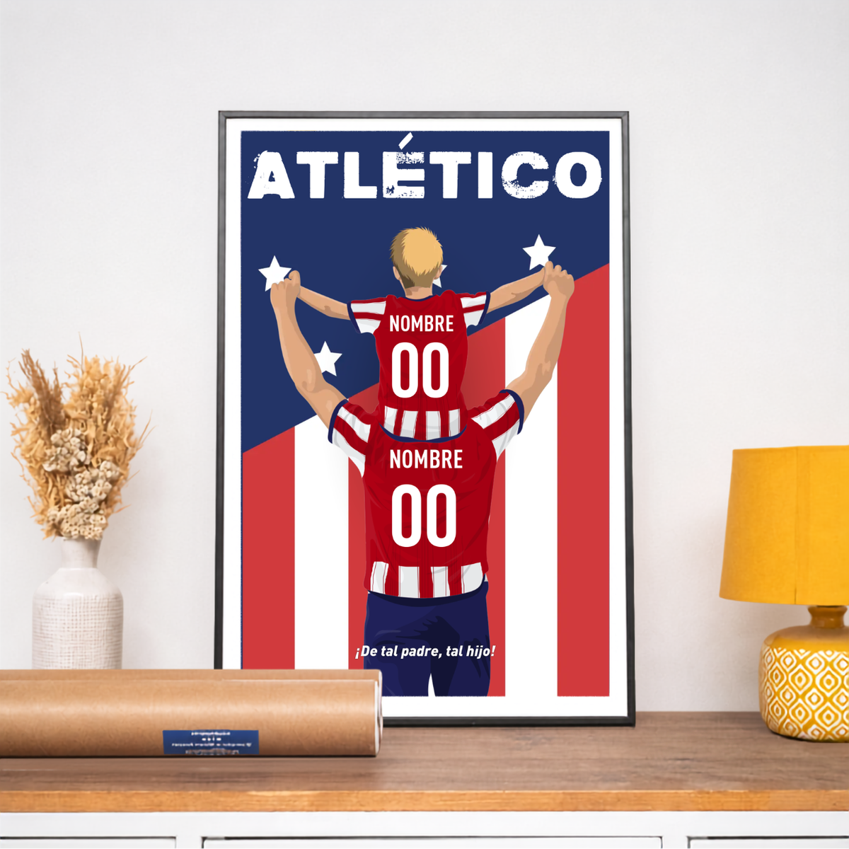 Póster Personalizado - Padre e hijo Atlético