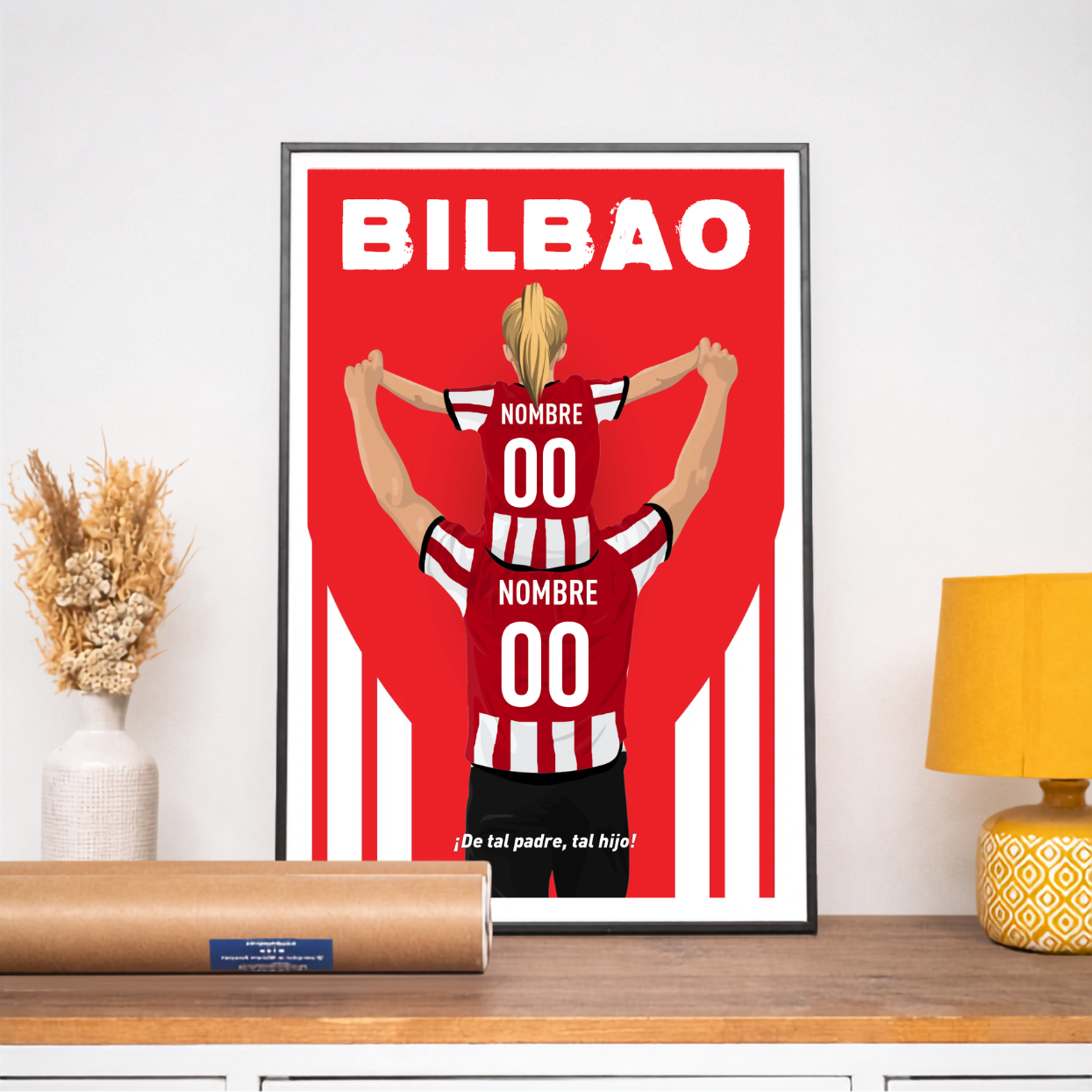 Póster de Bilbao - Padre e hijo personalizado