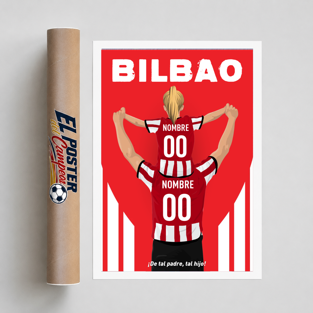 Póster de Bilbao - Padre e hijo personalizado