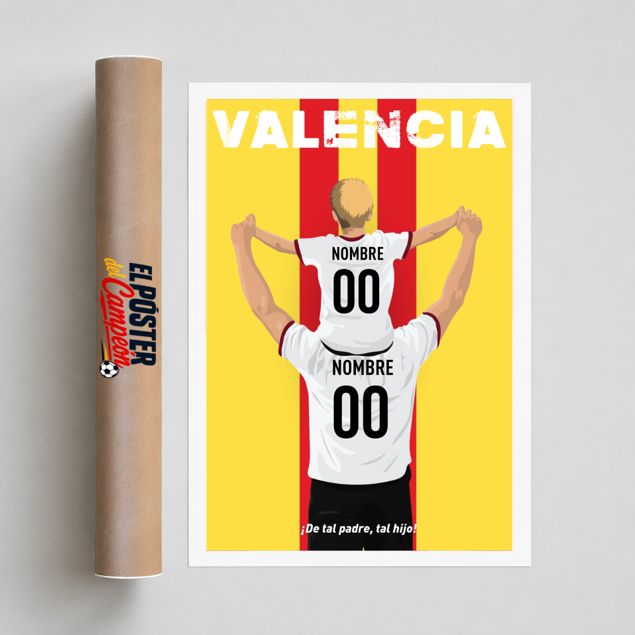 Póster Personalizado - Padre e hijo Valencia