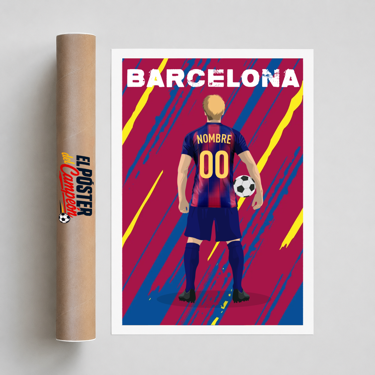 Póster de fútbol - Adulto Personalizado Barcelona