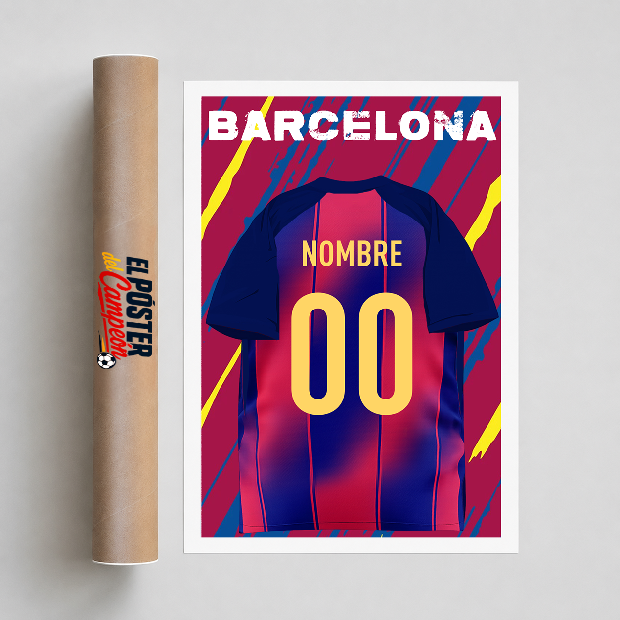 Póster de Fútbol - Camiseta Personalizada Barcelona