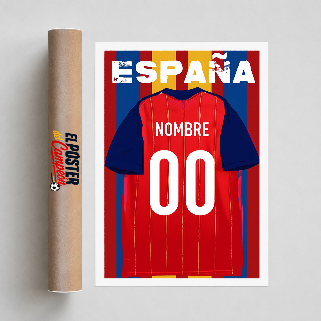 Póster de Fútbol de España - Camiseta Personalizada
