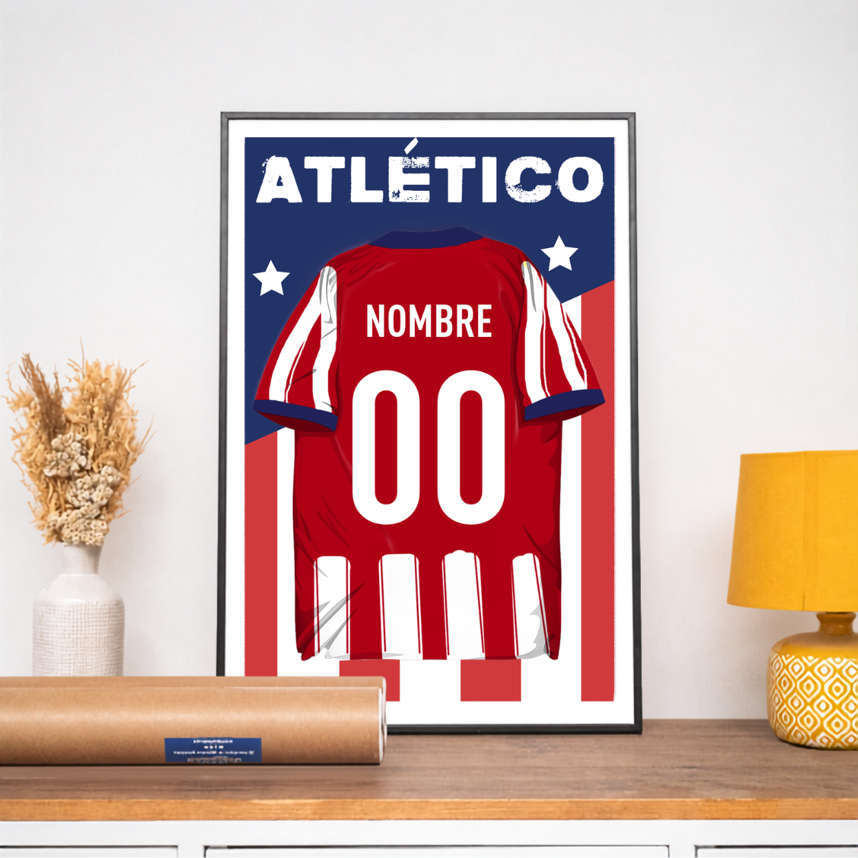 Póster de Fútbol - Camiseta Personalizada Atlético