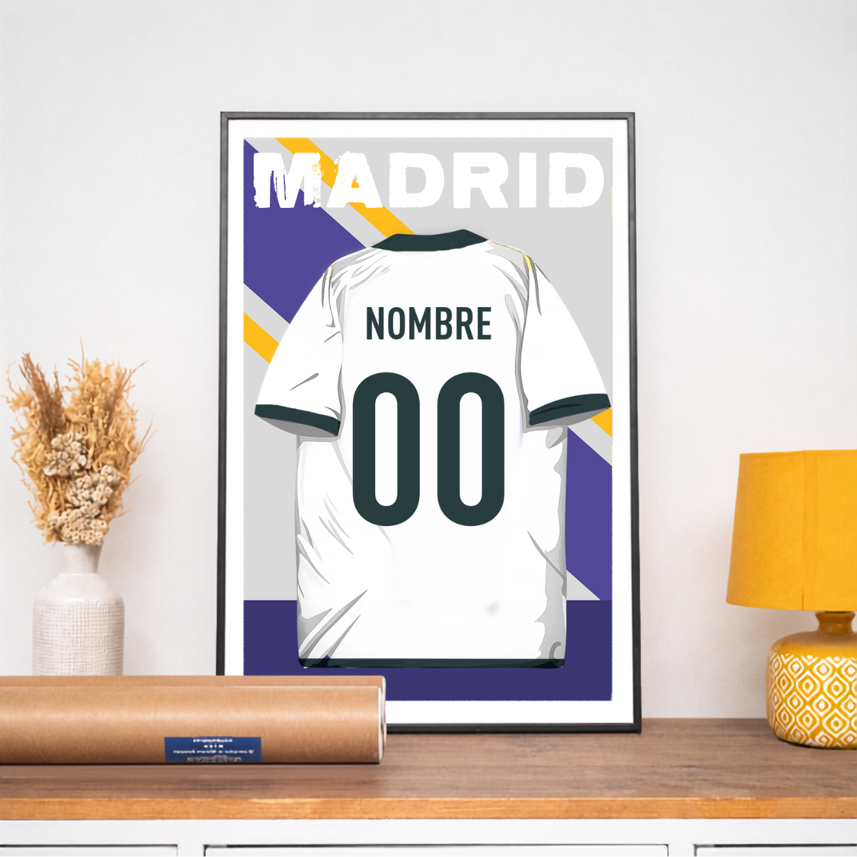 Póster de Fútbol - Camiseta Personalizada Madrid