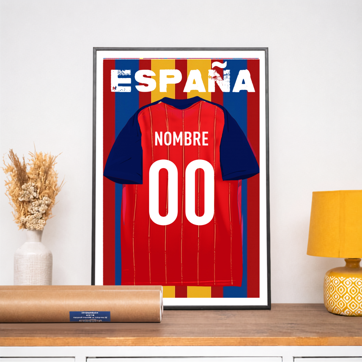 Póster de Fútbol de España - Camiseta Personalizada