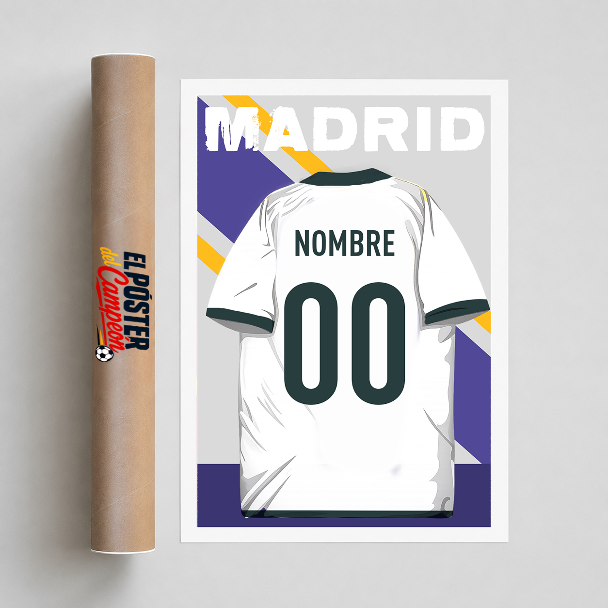 Póster de Fútbol - Camiseta Personalizada Madrid