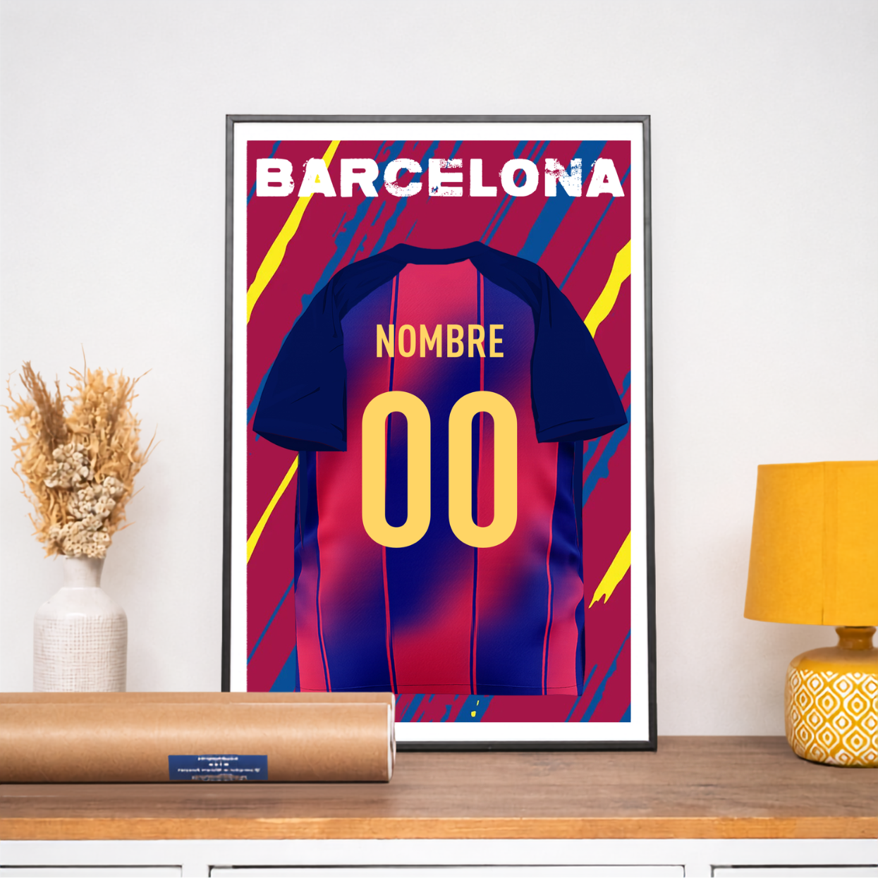 Póster de Fútbol - Camiseta Personalizada Barcelona