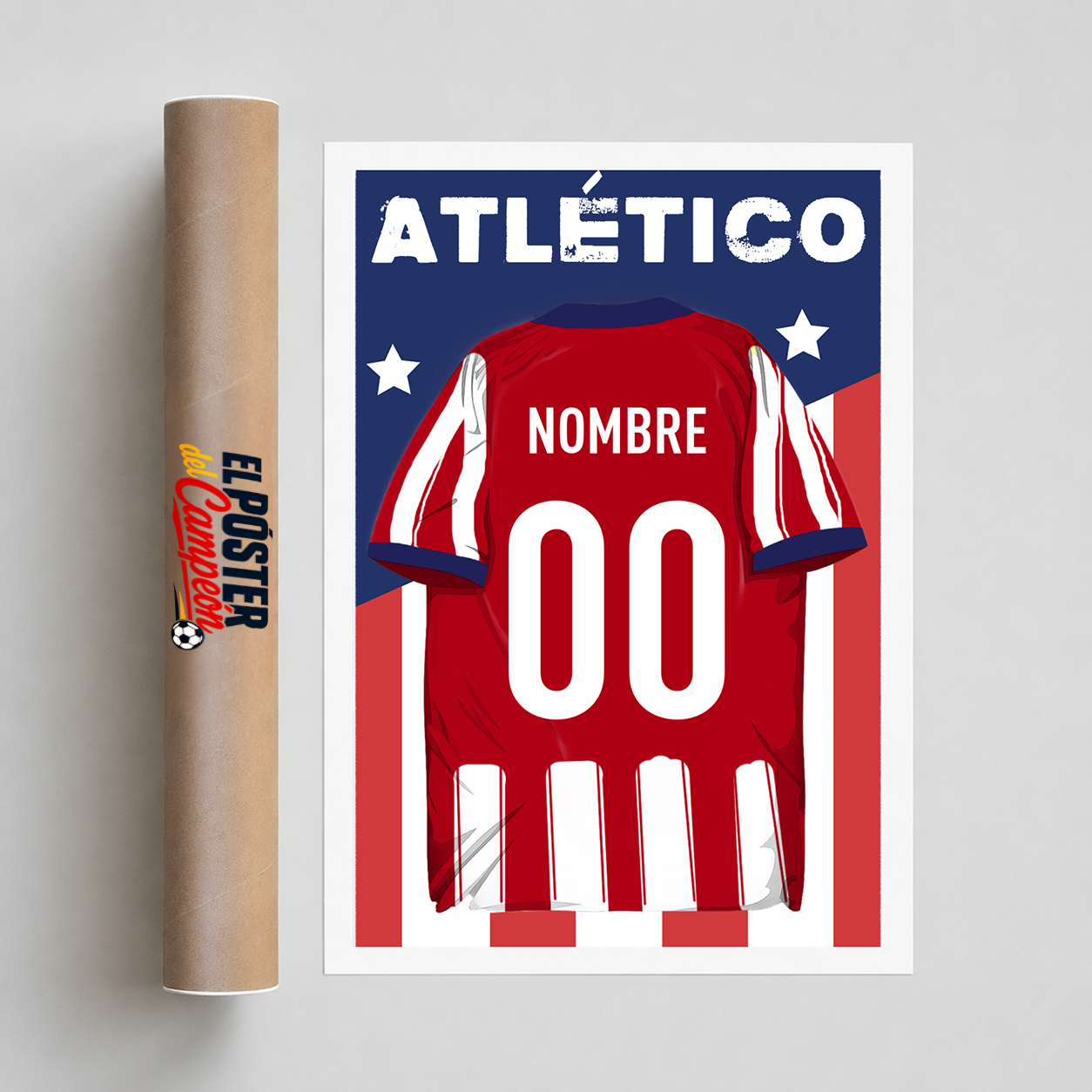 Póster de Fútbol - Camiseta Personalizada Atlético